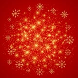 Christmas and Happy New Years illustration . Red background with golden snowflakes . Christmas and Happy New Years illustration . Red background with golden stock illustration Christmas and Happy New Years illustration . Red background with golden snowflakes . Christmas and Happy New Years illustration . Red background with golden stock illustration