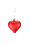 Christmas Heart Bauble Isolated On White Stock Photography Christmas Heart Bauble Isolated On White Stock Photography