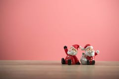 Christmas holiday background with Santa and decorations. Christmas landscape with gifts and snow. Merry christmas and happy new ye royalty free stock image Christmas holiday background with Santa and decorations. Christmas landscape with gifts and snow. Merry christmas and happy new ye royalty free stock image