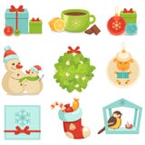 Christmas Icons Royalty Free Stock Photography