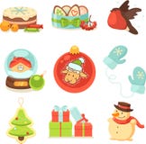 Christmas Icons Royalty Free Stock Images