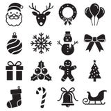 Christmas icons set. Vector illustrations.