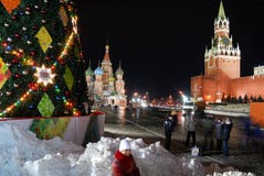 Christmas Lights On Red Square, Moscow, Russia Christmas Lights On Red Square, Moscow, Russia