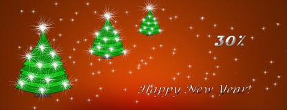 Christmas and New Year, discount card concept, discounts. stock illustration Christmas and New Year, discount card concept, discounts. stock illustration