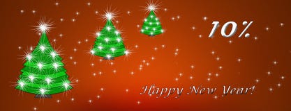 Christmas and New Year, discount card concept, discounts. royalty free illustration Christmas and New Year, discount card concept, discounts. royalty free illustration