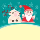 Christmas and New Year Greeting card, Santa Claus. With Deer illustration, eps 10 vector illustration Christmas and New Year Greeting card, Santa Claus. With Deer illustration, eps 10 vector illustration