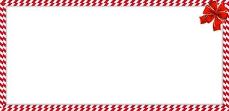 Christmas, new year rectangle candy cane border with lollipop pattern and festive ribbon. Christmas, new year rectangle candy cane frame with red and white royalty free illustration Christmas, new year rectangle candy cane border with lollipop pattern and festive ribbon. Christmas, new year rectangle candy cane frame with red and white royalty free illustration