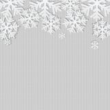 Christmas and New Year's background with place for your text. White snowflakes on a white knitted background stock illustration Christmas and New Year's background with place for your text. White snowflakes on a white knitted background stock illustration