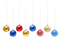 Christmas Ornaments In The Form Of Glass Spheres Royalty Free Stock Image