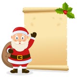 Christmas Parchment With Santa Claus Royalty Free Stock Photography Christmas Parchment With Santa Claus Royalty Free Stock Photography