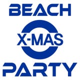 Christmas party at the beach banner seashore with palm and snowman vector illustration Christmas party at the beach banner seashore with palm and snowman vector illustration