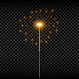 Christmas sparkler. Realistic golden bengal light. Holiday glowing sparkling firework. Vector. vector illustration Christmas sparkler. Realistic golden bengal light. Holiday glowing sparkling firework. Vector. vector illustration