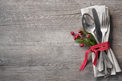 Christmas table place setting Royalty Free Stock Images Christmas table place setting Royalty Free Stock Images