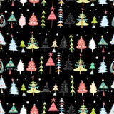 Christmas Texture With Christmas Trees Royalty Free Stock Images
