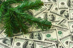 Christmas Tree And Money Royalty Free Stock Photo Christmas Tree And Money Royalty Free Stock Photo