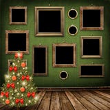 Christmas tree with balls and bows stock illustration Christmas tree with balls and bows stock illustration