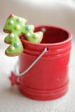 Christmas tree cake, honey-cake decoration for cup Royalty Free Stock Image Christmas tree cake, honey-cake decoration for cup Royalty Free Stock Image