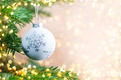 Christmas Tree The Bokeh Background. Christmas Greeting Card Backgrounds Royalty Free Stock Photography Christmas Tree The Bokeh Background. Christmas Greeting Card Backgrounds Royalty Free Stock Photography