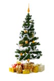 Christmas Tree With Gifts Royalty Free Stock Photos