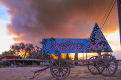 Christmas Trees Sign In Front Of California Wildfire Smoke, Vent Royalty Free Stock Photography Christmas Trees Sign In Front Of California Wildfire Smoke, Vent Royalty Free Stock Photography