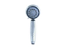 Chrome a plaqu? la vieille douche de douche de chaux Plan rapproch? isolat photos stock Chrome a plaqu? la vieille douche de douche de chaux Plan rapproch? isolat photos stock