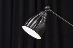 Chrome table lamp shines down. stock images Chrome table lamp shines down. stock images