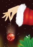 Chuchería de la Navidad de la explotación agrícola de la mano de la mujer de Santa stock de ilustración Chuchería de la Navidad de la explotación agrícola de la mano de la mujer de Santa stock de ilustración