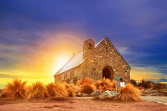 Church of good shepherd south island new zealand Royalty Free Stock Photo Church of good shepherd south island new zealand Royalty Free Stock Photo