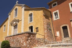 Church In Village Of Roussillon (France) Royalty Free Stock Photos