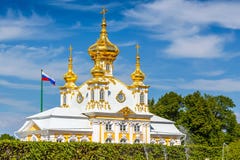 Church in Peterhof, St Petersburg stock photos Church in Peterhof, St Petersburg stock photos
