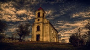 Church at the top of the hill. stock image Church at the top of the hill. stock image