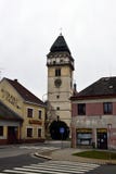 Church Tower St. Lawrence In Dacice Royalty Free Stock Images