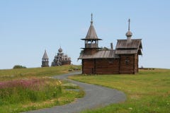 Churches on Kizhi island royalty free stock photography Churches on Kizhi island royalty free stock photography