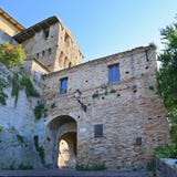 Château de la vieille ville de Grottamare, Ascoli Piceno image libre de droits Château de la vieille ville de Grottamare, Ascoli Piceno image libre de droits