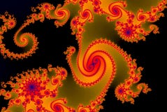 Chłodno Fractals Wirują spirala rocznika kolory, pomarańczowi chaines w ciemnym tle ilustracja wektor Chłodno Fractals Wirują spirala rocznika kolory, pomarańczowi chaines w ciemnym tle ilustracja wektor