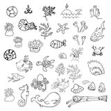 Ciao raccolta di estate delle icone royalty illustrazione gratis Ciao raccolta di estate delle icone royalty illustrazione gratis