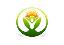 Ciało, roślina, zdrowie, botanika, naturalna, ekologia, logo, ikona, symbol royalty ilustracja Ciało, roślina, zdrowie, botanika, naturalna, ekologia, logo, ikona, symbol royalty ilustracja