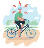 Ciclista di vettore, giovane con il casco royalty illustrazione gratis Ciclista di vettore, giovane con il casco royalty illustrazione gratis