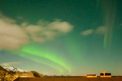 Cielo con aurora, luce nordica, fotografia stock Cielo con aurora, luce nordica, fotografia stock