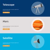 Ciencia y diseño de la bandera del universo stock de ilustración Ciencia y diseño de la bandera del universo stock de ilustración
