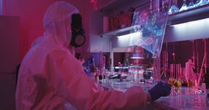 Cientistas que usam a exposição holográfica filme Cientistas que usam a exposição holográfica filme