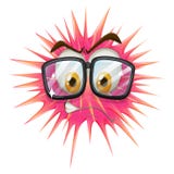 Cierniowata piłka jest ubranym eyeglasses ilustracja wektor Cierniowata piłka jest ubranym eyeglasses ilustracja wektor
