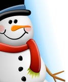 Cierre de la cara del muñeco de nieve para arriba stock de ilustración Cierre de la cara del muñeco de nieve para arriba stock de ilustración