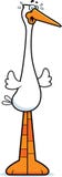 Cigogne effrayée de bande dessinée illustration de vecteur Cigogne effrayée de bande dessinée illustration de vecteur