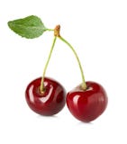 Ciliegia matura dolce, bacche isolate su bianco Immagine Stock Libera da Diritti Ciliegia matura dolce, bacche isolate su bianco Immagine Stock Libera da Diritti