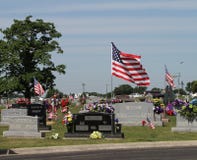 Cimitero della città di Sallisaw, Memorial Day, il 29 maggio 2017 fotografia stock Cimitero della città di Sallisaw, Memorial Day, il 29 maggio 2017 fotografia stock
