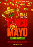 Cinco de Mayo affisch royaltyfri illustrationer Cinco de Mayo affisch royaltyfri illustrationer