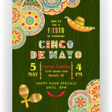 Cinco De Mayo-het malplaatje van de partijaffiche stock illustratie Cinco De Mayo-het malplaatje van de partijaffiche stock illustratie
