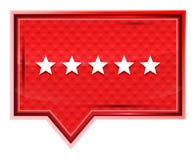 Cinco estrellas que valoraban el icono brumoso subieron botón rosado de la bandera stock de ilustración Cinco estrellas que valoraban el icono brumoso subieron botón rosado de la bandera stock de ilustración
