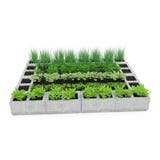 Cinder Block Garden op een wit 3D Illustratie royalty-vrije illustratie Cinder Block Garden op een wit 3D Illustratie royalty-vrije illustratie